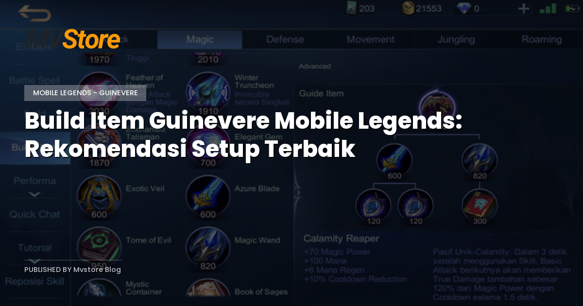 Build Item Guinevere Mobile Legends: Rekomendasi Setup Terbaik