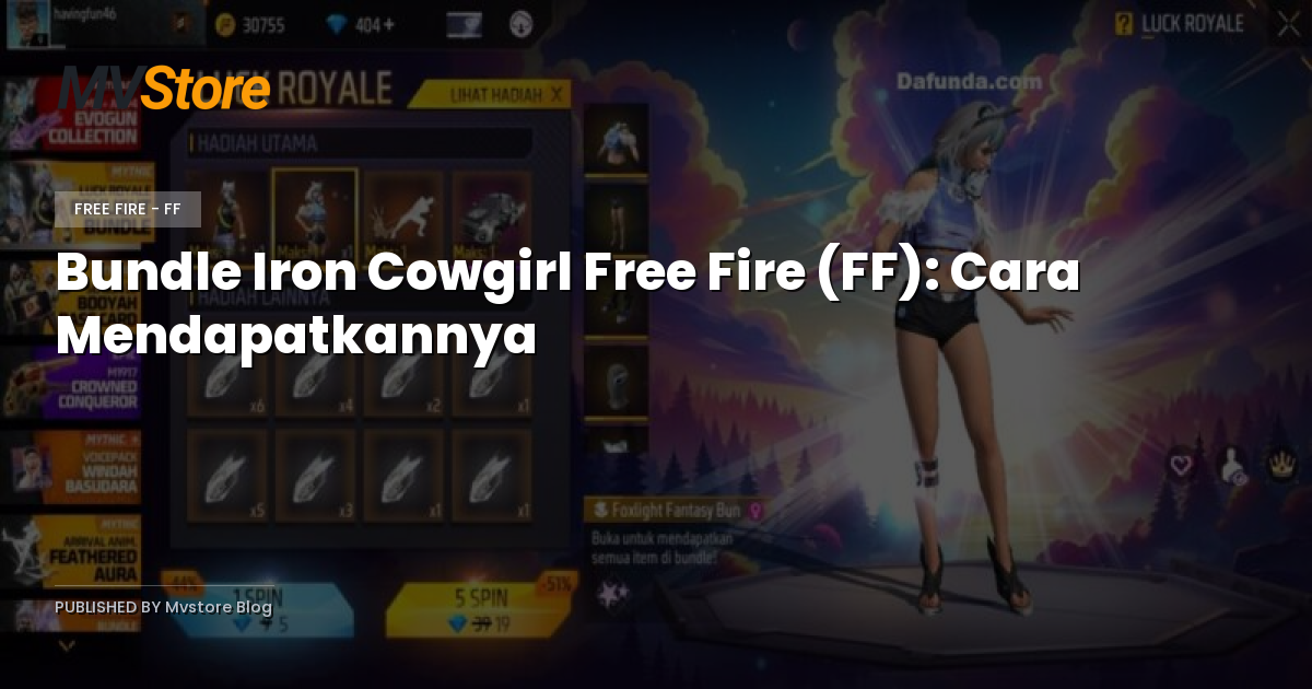 Bundle Iron Cowgirl Free Fire (FF): Cara Mendapatkannya