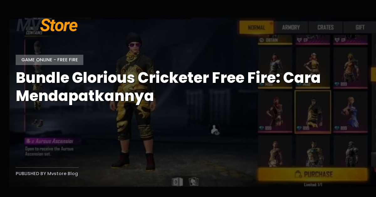 Bundle Glorious Cricketer Free Fire: Cara Mendapatkannya