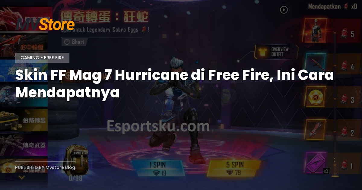 Skin FF Mag 7 Hurricane di Free Fire, Ini Cara Mendapatnya