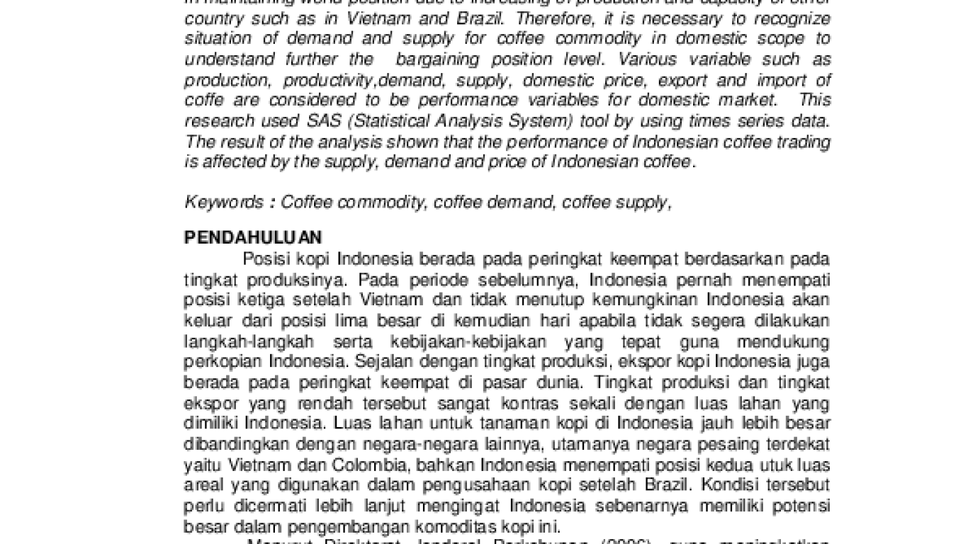 Keunggulan Kopi Lokal dan Kopi Nusantara di Pasar Domestik